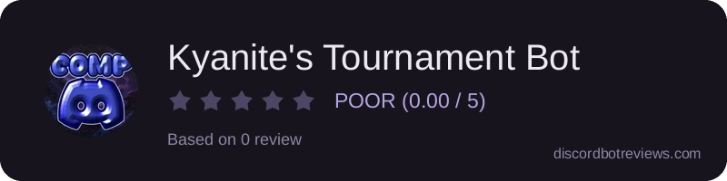 Rating widget preview for Kyanite's Tournament Bot