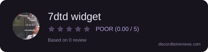 Rating widget preview for 7dtd widget