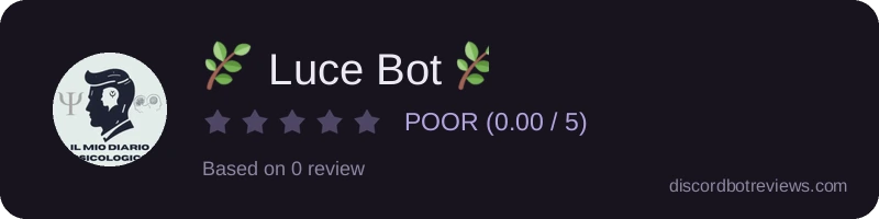Rating widget preview for 🌿 Luce Bot 🌿