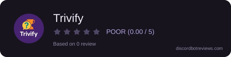 Rating widget preview for Trivify