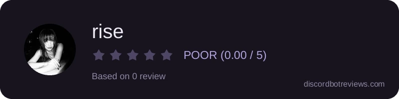 Rating widget preview for rise