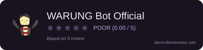 Rating widget preview for WARUNG Bot Official