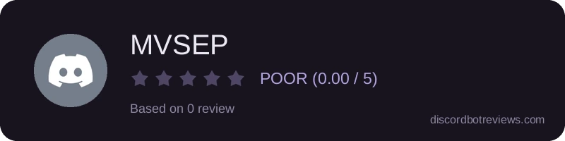 Rating widget preview for MVSEP