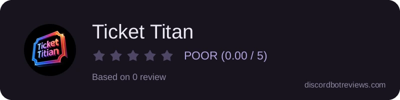 Rating widget preview for Ticket Titan