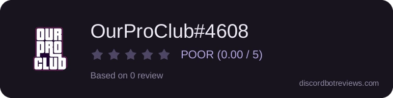 Rating widget preview for OurProClub#4608