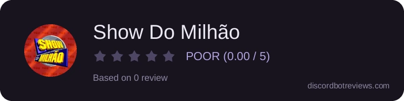 Rating widget preview for Show Do Milhão