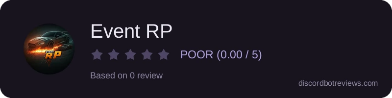 Rating widget preview for Event RP