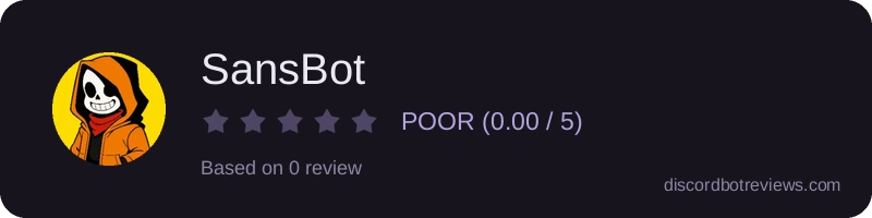 Rating widget preview for SansBot