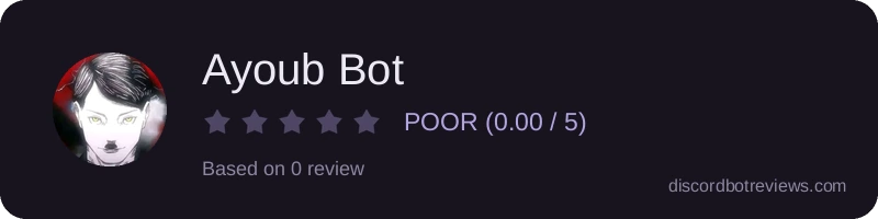 Rating widget preview for Ayoub Bot