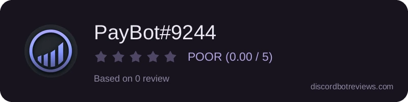 Rating widget preview for PayBot#9244