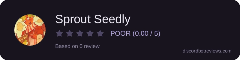 Rating widget preview for Sprout Seedly
