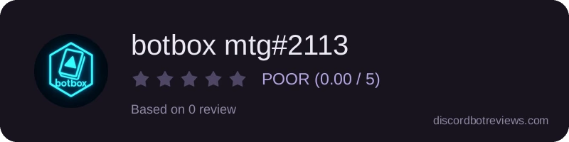Rating widget preview for botbox mtg#2113