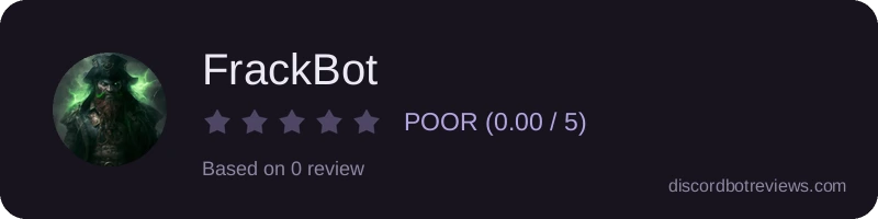 Rating widget preview for FrackBot