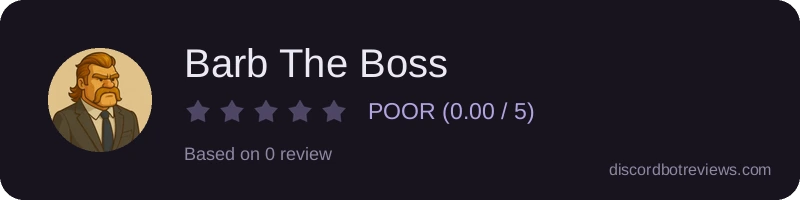 Rating widget preview for Barb The Boss