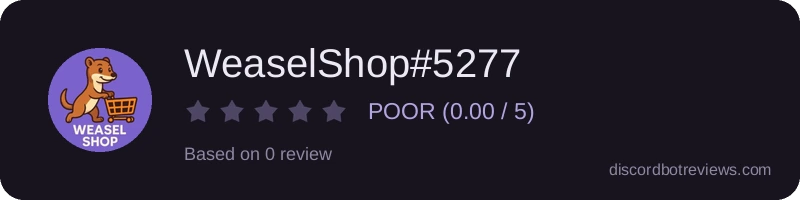 Rating widget preview for WeaselShop#5277