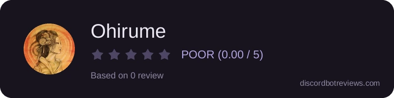 Rating widget preview for Ohirume