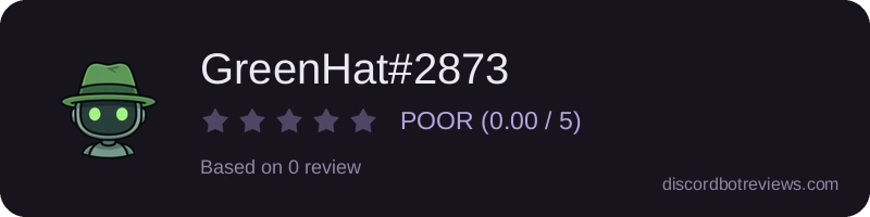 Rating widget preview for GreenHat#2873