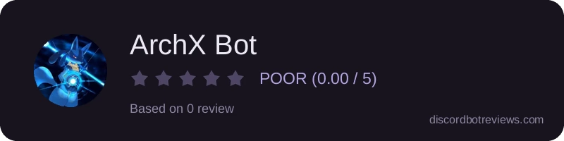 Rating widget preview for ArchX Bot