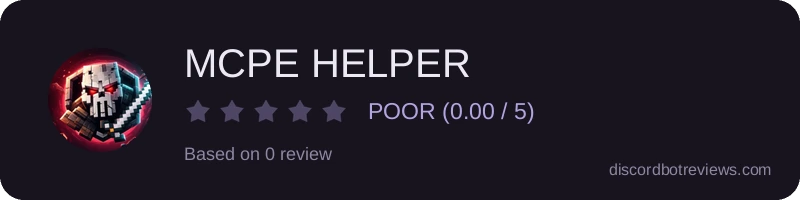 Rating widget preview for MCPE HELPER