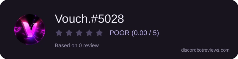 Rating widget preview for Vouch.#5028