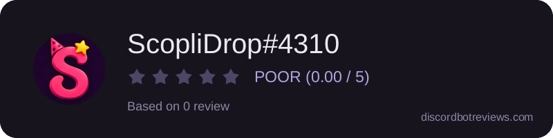 Rating widget preview for ScopliDrop#4310