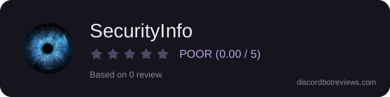 Rating widget preview for SecurityInfo