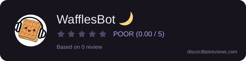 Rating widget preview for WafflesBot 🌙