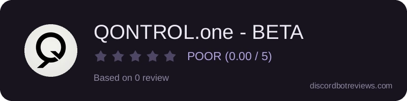 Rating widget preview for QONTROL.one - BETA