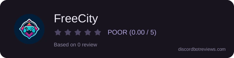 Rating widget preview for FreeCity