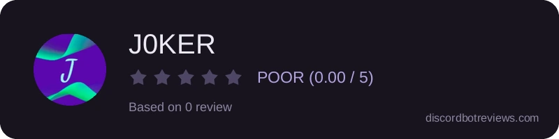 Rating widget preview for J0KER