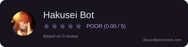 Rating widget preview for Hakusei Bot