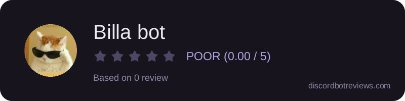Rating widget preview for Billa bot