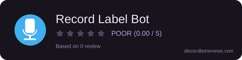 Rating banner for Record Label Bot