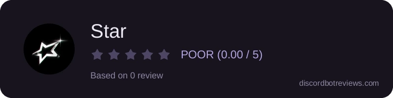 Rating widget preview for Star