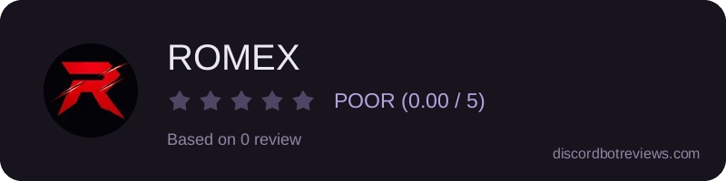 Rating widget preview for ROMEX
