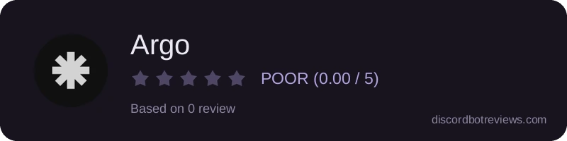 Rating widget preview for Argo