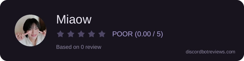 Rating widget preview for Miaow
