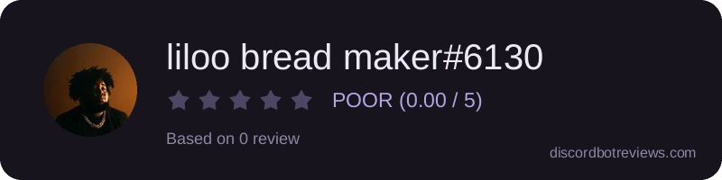 Rating widget preview for liloo bread maker#6130