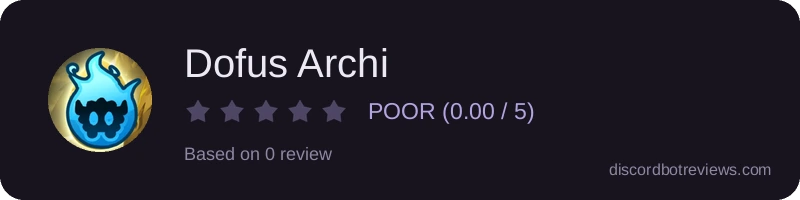 Rating widget preview for Dofus Archi