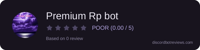 Rating widget preview for Premium Rp bot