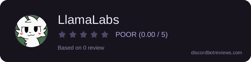 Rating widget preview for LlamaLabs
