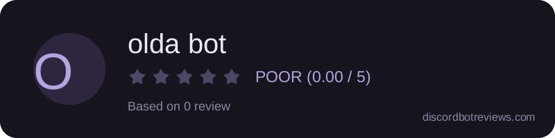 Rating widget preview for olda bot