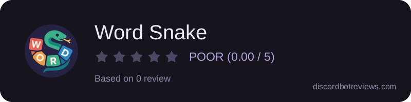 Rating widget preview for Word Snake
