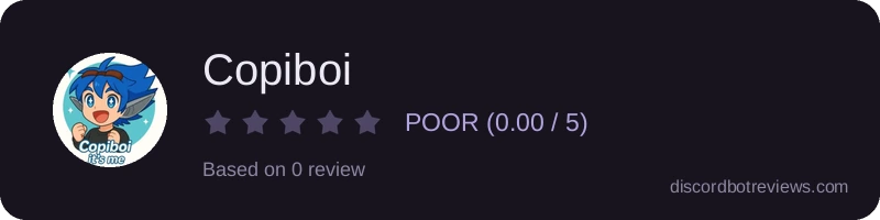 Rating widget preview for Copiboi
