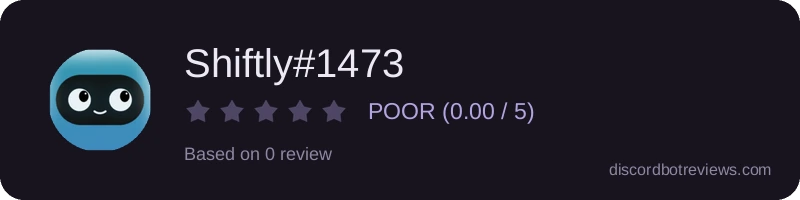 Rating widget preview for Shiftly#1473