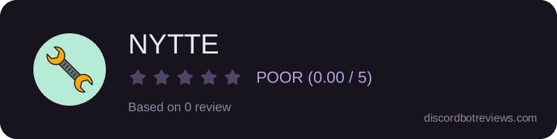 Rating widget preview for NYTTE