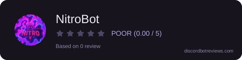 Rating widget preview for NitroBot