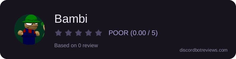 Rating widget preview for Bambi