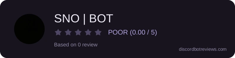 Rating widget preview for SNO | BOT