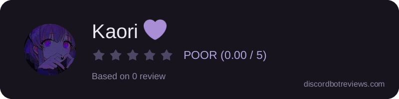 Rating widget preview for Kaori 💜